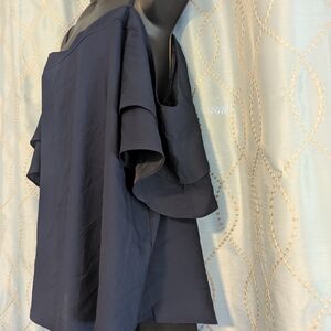 7th Avenue Design Studio New York & Company NWT Navy Top W/ Cold Shoulder - XXL